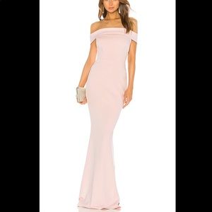 Off Shoulder Blush Prom / Bridesmaid Dress